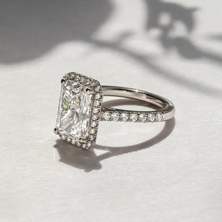 Round Halo, Pave & Split Shank Engagement Ring – 1.93 CT Lab Grown Diamond