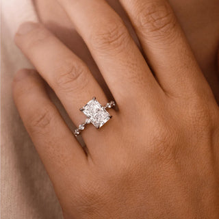 Round Halo, Pave & Split Shank Engagement Ring – 1.93 CT Lab Grown Diamond