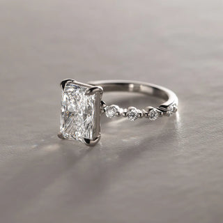 Round Halo, Pave & Split Shank Engagement Ring – 1.93 CT Lab Grown Diamond