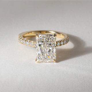 Round Halo, Pave & Split Shank Engagement Ring – 1.93 CT Lab Grown Diamond