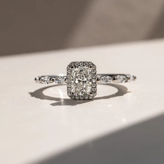Round Halo, Pave & Split Shank Engagement Ring – 1.93 CT Lab Grown Diamond