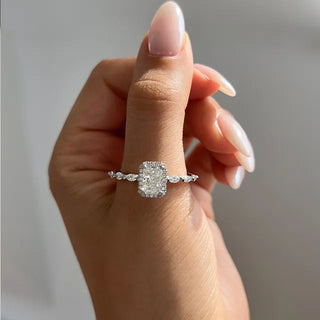 Round Halo, Pave & Split Shank Engagement Ring – 1.93 CT Lab Grown Diamond