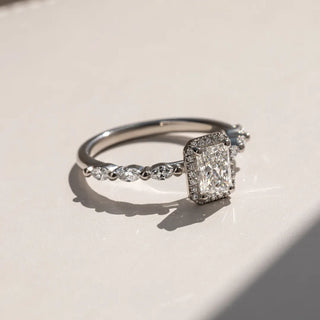 Round Halo, Pave & Split Shank Engagement Ring – 1.93 CT Lab Grown Diamond