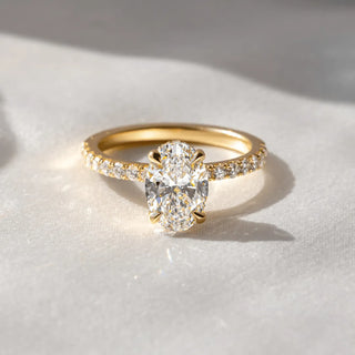 Round Halo, Pave & Split Shank Engagement Ring – 1.93 CT Lab Grown Diamond