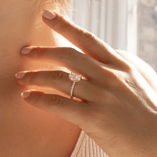 Round Halo, Pave & Split Shank Engagement Ring – 1.93 CT Lab Grown Diamond