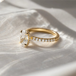 Round Halo, Pave & Split Shank Engagement Ring – 1.93 CT Lab Grown Diamond