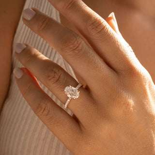 Round Halo, Pave & Split Shank Engagement Ring – 1.93 CT Lab Grown Diamond