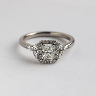 Round Halo, Pave & Split Shank Engagement Ring – 1.93 CT Lab Grown Diamond