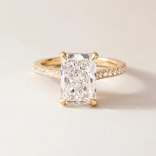 Round Halo, Pave & Split Shank Engagement Ring – 1.93 CT Lab Grown Diamond
