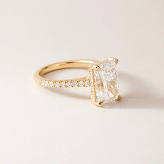 Round Halo, Pave & Split Shank Engagement Ring – 1.93 CT Lab Grown Diamond