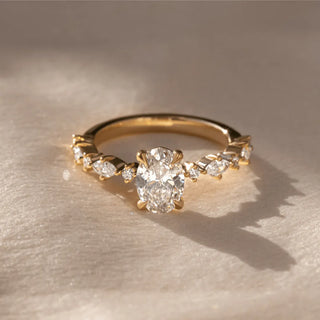 Round Halo, Pave & Split Shank Engagement Ring – 1.93 CT Lab Grown Diamond