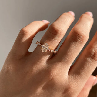 Round Halo, Pave & Split Shank Engagement Ring – 1.93 CT Lab Grown Diamond