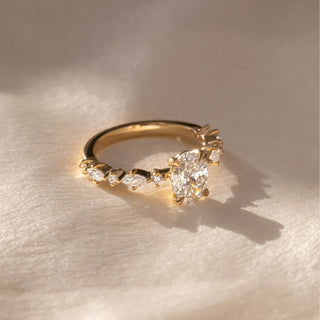 Round Halo, Pave & Split Shank Engagement Ring – 1.93 CT Lab Grown Diamond