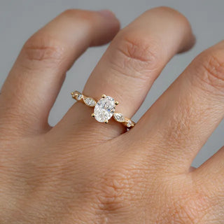 Round Halo, Pave & Split Shank Engagement Ring – 1.93 CT Lab Grown Diamond