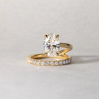 Round Halo, Pave & Split Shank Engagement Ring – 1.93 CT Lab Grown Diamond