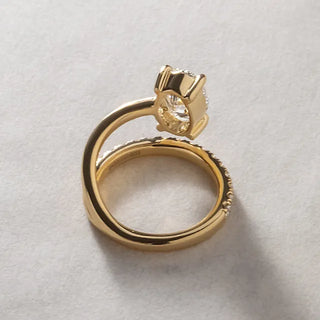 Round Halo, Pave & Split Shank Engagement Ring – 1.93 CT Lab Grown Diamond