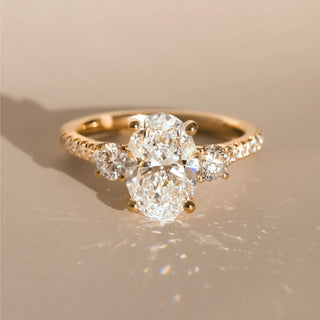 Round Halo, Pave & Split Shank Engagement Ring – 1.93 CT Lab Grown Diamond