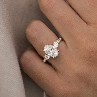 Round Halo, Pave & Split Shank Engagement Ring – 1.93 CT Lab Grown Diamond