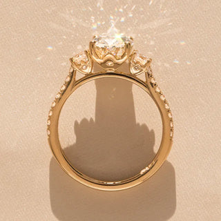 Round Halo, Pave & Split Shank Engagement Ring – 1.93 CT Lab Grown Diamond