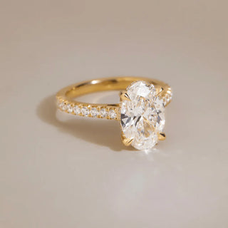 Round Halo, Pave & Split Shank Engagement Ring – 1.93 CT Lab Grown Diamond