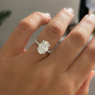 Round Halo, Pave & Split Shank Engagement Ring – 1.93 CT Lab Grown Diamond