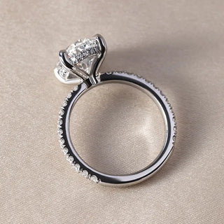 Round Halo, Pave & Split Shank Engagement Ring – 1.93 CT Lab Grown Diamond