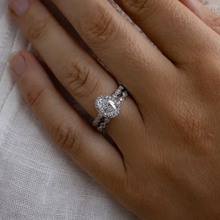 Round Halo, Pave & Split Shank Engagement Ring – 1.93 CT Lab Grown Diamond