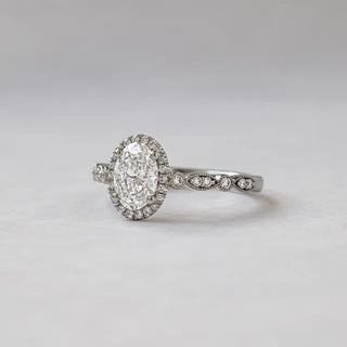 Round Halo, Pave & Split Shank Engagement Ring – 1.93 CT Lab Grown Diamond