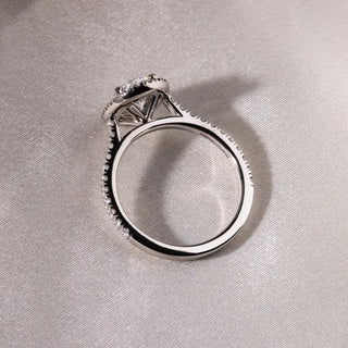 Round Halo, Pave & Split Shank Engagement Ring – 1.93 CT Lab Grown Diamond