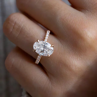 Round Halo, Pave & Split Shank Engagement Ring – 1.93 CT Lab Grown Diamond