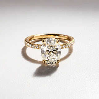Round Halo, Pave & Split Shank Engagement Ring – 1.93 CT Lab Grown Diamond