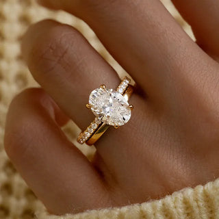 Round Halo, Pave & Split Shank Engagement Ring – 1.93 CT Lab Grown Diamond