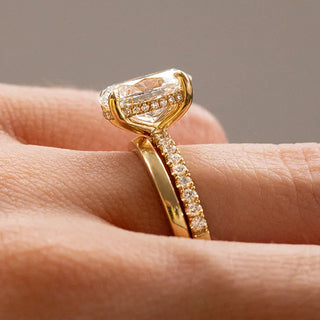 Round Halo, Pave & Split Shank Engagement Ring – 1.93 CT Lab Grown Diamond