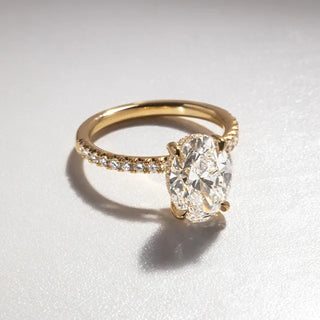 Round Halo, Pave & Split Shank Engagement Ring – 1.93 CT Lab Grown Diamond