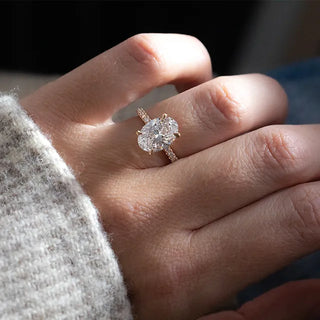 Round Halo, Pave & Split Shank Engagement Ring – 1.93 CT Lab Grown Diamond