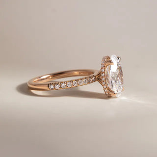 Round Halo, Pave & Split Shank Engagement Ring – 1.93 CT Lab Grown Diamond