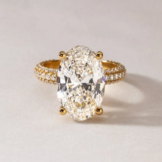 Round Halo, Pave & Split Shank Engagement Ring – 1.93 CT Lab Grown Diamond
