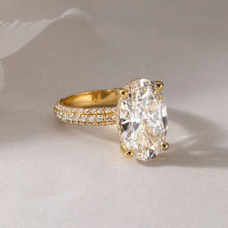 Round Halo, Pave & Split Shank Engagement Ring – 1.93 CT Lab Grown Diamond