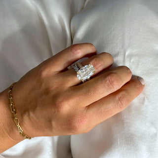 Round Halo, Pave & Split Shank Engagement Ring – 1.93 CT Lab Grown Diamond