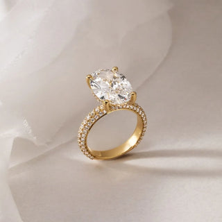 Round Halo, Pave & Split Shank Engagement Ring – 1.93 CT Lab Grown Diamond