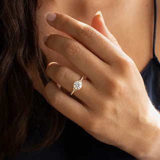 Round Halo, Pave & Split Shank Engagement Ring – 1.93 CT Lab Grown Diamond