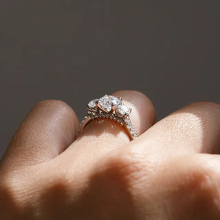 Round Halo, Pave & Split Shank Engagement Ring – 1.93 CT Lab Grown Diamond