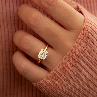 Round Halo, Pave & Split Shank Engagement Ring – 1.93 CT Lab Grown Diamond