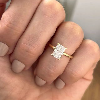 Round Halo, Pave & Split Shank Engagement Ring – 1.93 CT Lab Grown Diamond