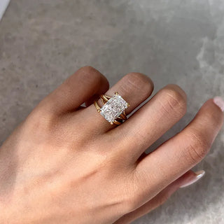Round Halo, Pave & Split Shank Engagement Ring – 1.93 CT Lab Grown Diamond