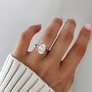 Round Halo, Pave & Split Shank Engagement Ring – 1.93 CT Lab Grown Diamond