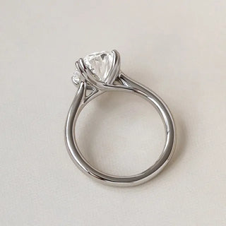 Round Halo, Pave & Split Shank Engagement Ring – 1.93 CT Lab Grown Diamond