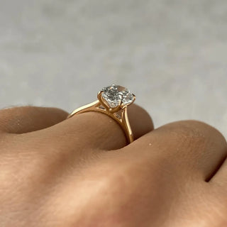 Round Halo, Pave & Split Shank Engagement Ring – 1.93 CT Lab Grown Diamond