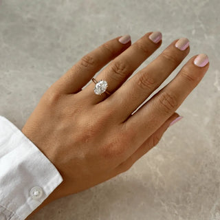 Round Halo, Pave & Split Shank Engagement Ring – 1.93 CT Lab Grown Diamond