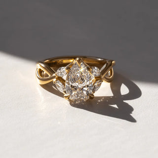Round Halo, Pave & Split Shank Engagement Ring – 1.93 CT Lab Grown Diamond